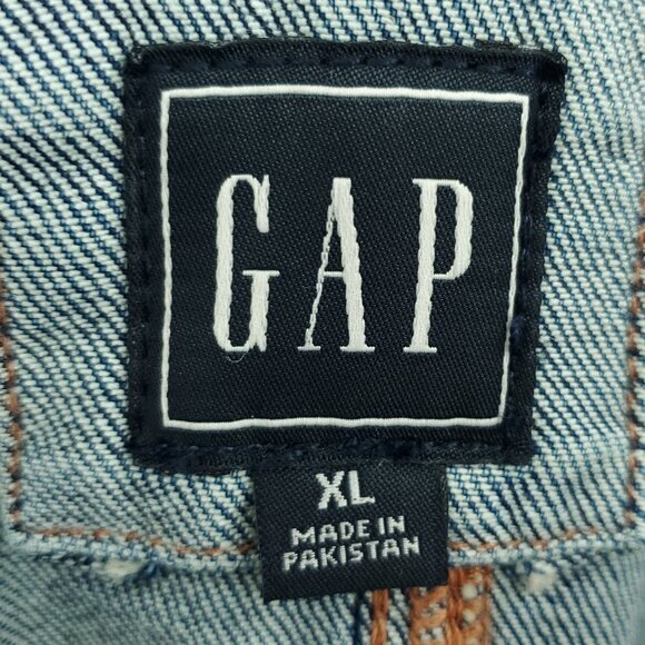 GAP Maternity Overalls Straight Leg XL Medium Indigo Blue - Picture 3 of 14